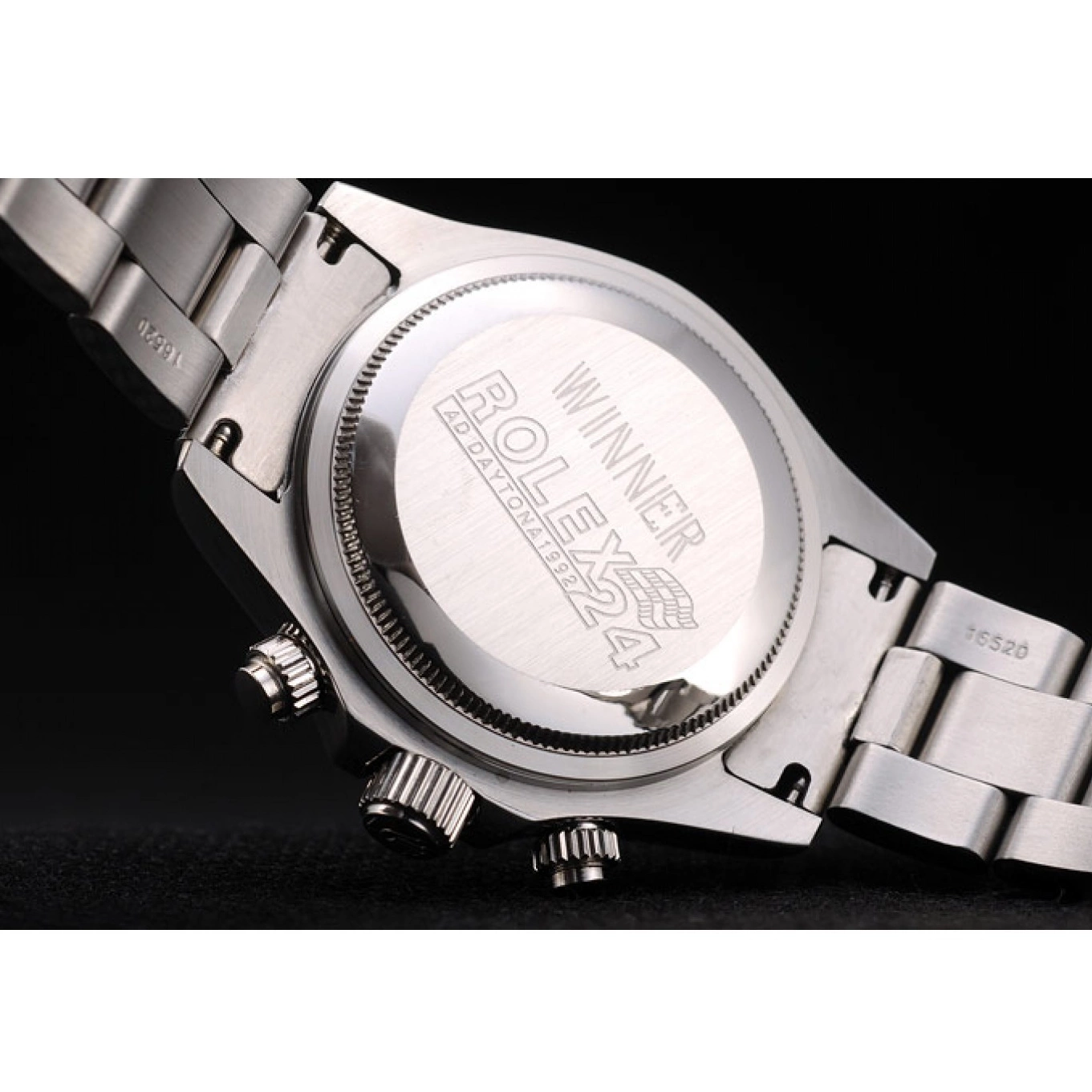 Aaa fake watches Black Dial Tachymeter Rolex Lady Daytona Case Steel Stainless 0527